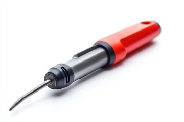 Aufkleber - A red and black pen placed on a clean white surface, ready for use