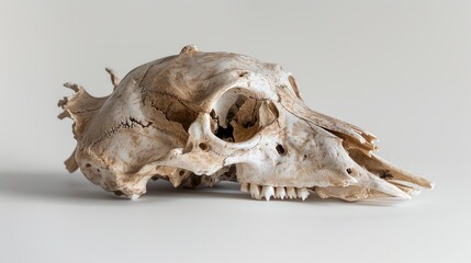 Poster - A detailed view of a skull on a clean white background, suitable for use in medical or forensic contexts