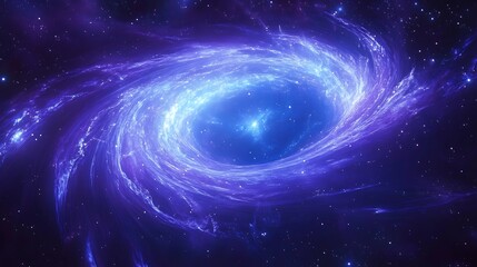 A magnificent galaxy spiraling in space, shown with exquisite detail in 4K resolution. 