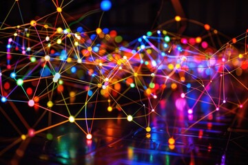 Poster - A collection of lights placed on a table