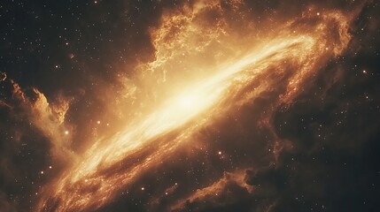 Wall Mural - a mesmerizing 4k image of a galaxy spiraling in deep space, illuminated by countless stars and glowi