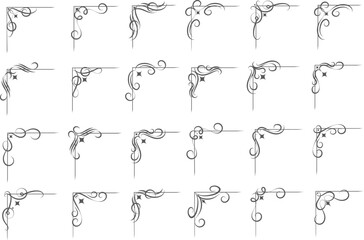 Wall Mural - filigree corner elements