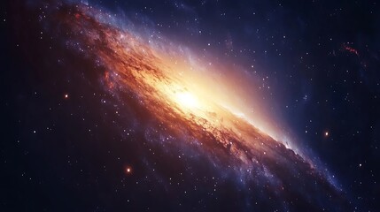 Wall Mural - a stunning 4k image of a spiraling galaxy in the depths of space, featuring luminous stars and nebul