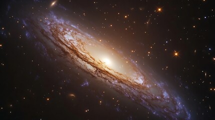 Wall Mural - a stunning 4k image of a spiraling galaxy in the depths of space, featuring luminous stars and nebul