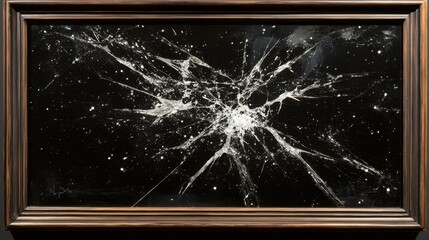Poster - Abstract Black and White Art with Dynamic Lines and Texture