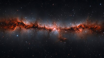 Wall Mural - a stunning view of the milky way galaxy, showing intricate star clusters and radiant nebulae in vibr