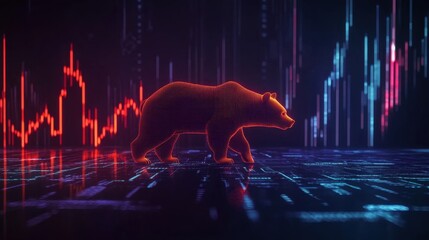 Poster - Digital Representation of Bear Market Trend with Financial Data