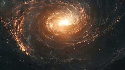 Wall Mural - a vivid 4k image of a spiraling galaxy in the vastness of space, showcasing intricate details of its