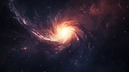 Wall Mural - a vivid 4k image of a spiraling galaxy in the vastness of space, showcasing intricate details of its