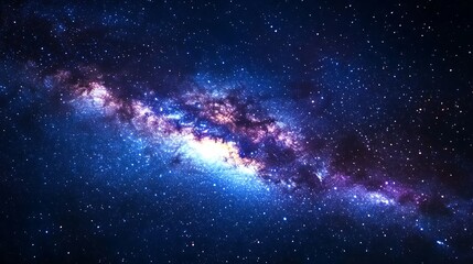 An awe-inspiring image of the Milky Way galaxy, featuring swirling galactic arms and sparkling stars in high resolution.