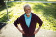 © Marko Geber - Senior man smiling confidently during outdoor workout in park