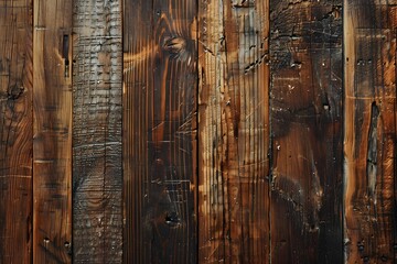 Poster - Textured Close-Up of Charred Wooden Planks with Natural Grain Patterns and Rustic Appeal, Ideal for Backgrounds, Interior Design, and Organic Themes