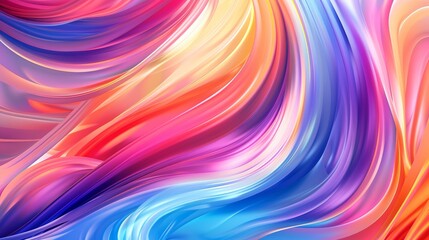 Wall Mural - A vibrant, abstract background filled with swirling patterns, gradients, and...