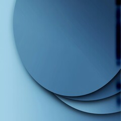 Poster - Soft Blue Circles Blend Together in Calming Layers, Creating a Soothing Visual Harmony That Invites Tranquility and Contemplation in a Minimalistic Style