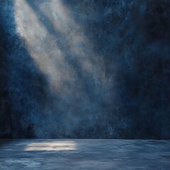 Poster - Mysterious Light Beams Dance Through a Dimly Lit Space, Creating an Enchanting Atmosphere in a Forgotten Corner of a Serene Room