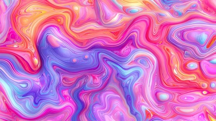 Poster - Abstract colorful swirl art digital artwork vibrant palette artistic environment creative viewpoint visual expression