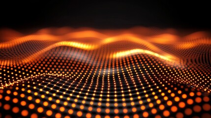 Fototapete - Dynamic waves of light and color digital art abstract visualization dark background immersive concept for digital design
