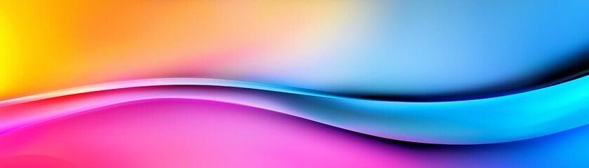 Fototapete - Vibrant color waves abstract art digital space graphic design modern aesthetics artistic perspective visual impact
