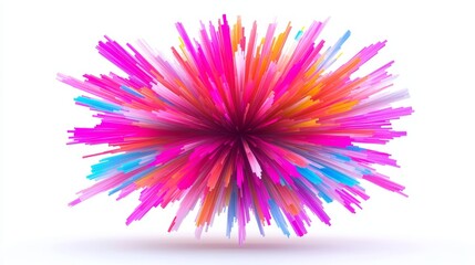 Poster - Dynamic color explosion abstract art digital creation vibrant environment close-up creative expression