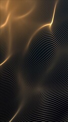 Aufkleber - Abstract digital lines wave background. Digital particle cyber or technology background. Animation seamless loop.