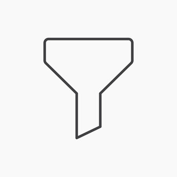 Funnel thin line vector icon.