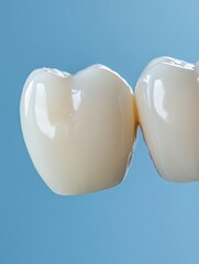 Aufkleber - This detailed view showcases a dental implant featuring a porcelain crown, highlighting its design and purpose in dental restoration. Generative AI