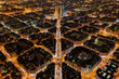 © AmazingAerialAgency - Aerial view of beautiful night cityscape with modern architecture and the iconic Sagrada Familia, Barcelona, Spain.