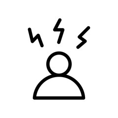 Poster - Angry person icon Outline vector for web ui