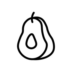 Poster - avocado icon Outline vector for web ui