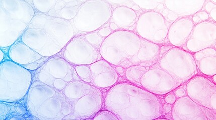 Poster - Vibrant Microscopic Cell Analysis in Laboratory Setting with Colorful Background