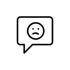 Poster - bad feedback icon Outline vector for web ui