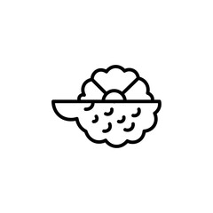 Poster - bergamot icon Outline vector for web ui