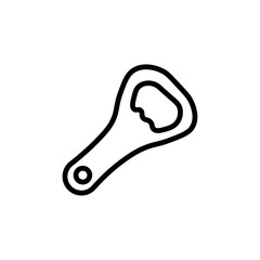 Poster - Bottle opener icon Outline vector for web ui