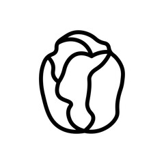Poster - Brussels sprouts Cabbage icon Outline vector for web ui
