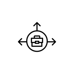 Aufkleber - Business expansion icon Outline vector for web ui