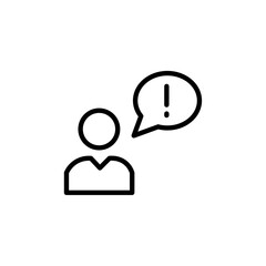 Aufkleber - Business Decision Confusion Icon Outline vector for web ui