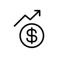 Aufkleber - Business Investments growth Icon Outline vector for web ui