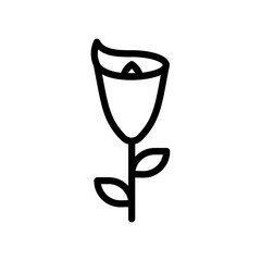 Poster - calla icon Outline vector for web ui