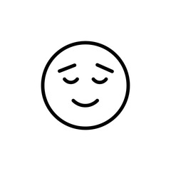Poster - Calm Emoji icon Outline vector for web ui