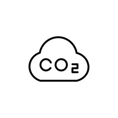 Poster - co2 gas carbon dioxide icon Outline vector for web ui