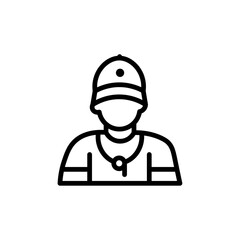 Aufkleber - Coach icon Outline vector for web ui