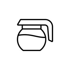 Poster - coffee pot icon Outline vector for web ui