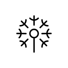 Poster - dandelion icon Outline vector for web ui