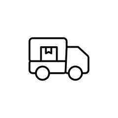 Aufkleber - delivery truck icon Outline vector for web ui