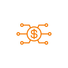 Poster - Digital Currency icon Outline vector for web ui