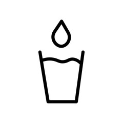 Poster - Drinking enough water icon Outline vector for web ui