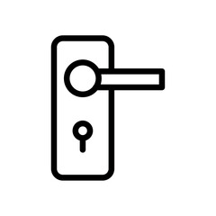 Aufkleber - Door knob icon Outline vector for web ui