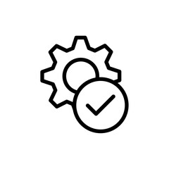 Poster - Easy Installation icon Outline vector for web ui