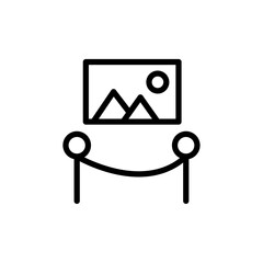 Poster - Exhibit icon Outline vector for web ui