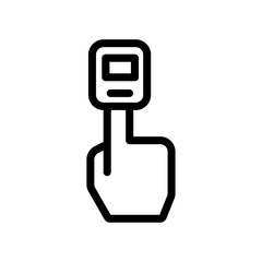 Aufkleber - Fingertip pulse oximeter icon Outline vector for web ui